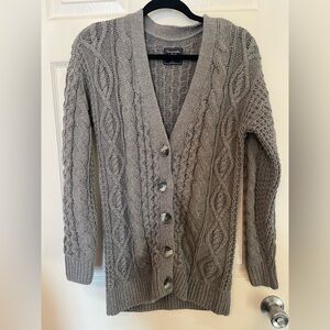 Abercrombie & Fitch‎ Y2K Small Light Gray Knit Sweater